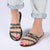Madison Chanel Jeweled Slide Sandals - Black-Madison Heart of New York-Buy shoes online