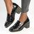 Madison Cindy Block heel Loafer - Black-Madison Heart of New York-Buy shoes online
