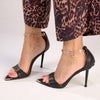 Madison Dellish Ankle Chain Sandals - Black-Madison Heart of New York-Buy shoes online