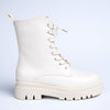 Madison Kiki Chunky Military Boot - White-Madison Heart of New York-Buy shoes online