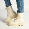 Madison Kiki Chunky Military Boot - White-Madison Heart of New York-Buy shoes online