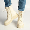 Madison Kiki Chunky Military Boot - White-Madison Heart of New York-Buy shoes online