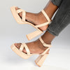 Madison Lesi Platfom Block Heel - Nude-Madison Heart of New York-Buy shoes online