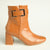 Madison Shan Block Heel Ankle Boot - Tan-Madison Heart of New York-Buy shoes online