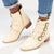 Madison Simantha Buckled Ankle Boot - Off White-Madison Heart of New York-Buy shoes online