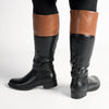 Madison Vienna Two Tone Rider Boot - Black/Tan-Madison Heart of New York-Buy shoes online