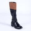 Madison Vienna Two Tone Rider Boot - Black/Tan-Madison Heart of New York-Buy shoes online