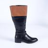 Madison Vienna Two Tone Rider Boot - Black/Tan-Madison Heart of New York-Buy shoes online