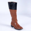 Madison Vienna Two Tone Rider Boot - Tan/Black-Madison Heart of New York-Buy shoes online