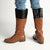 Madison Vienna Two Tone Rider Boot - Tan/Black-Madison Heart of New York-Buy shoes online