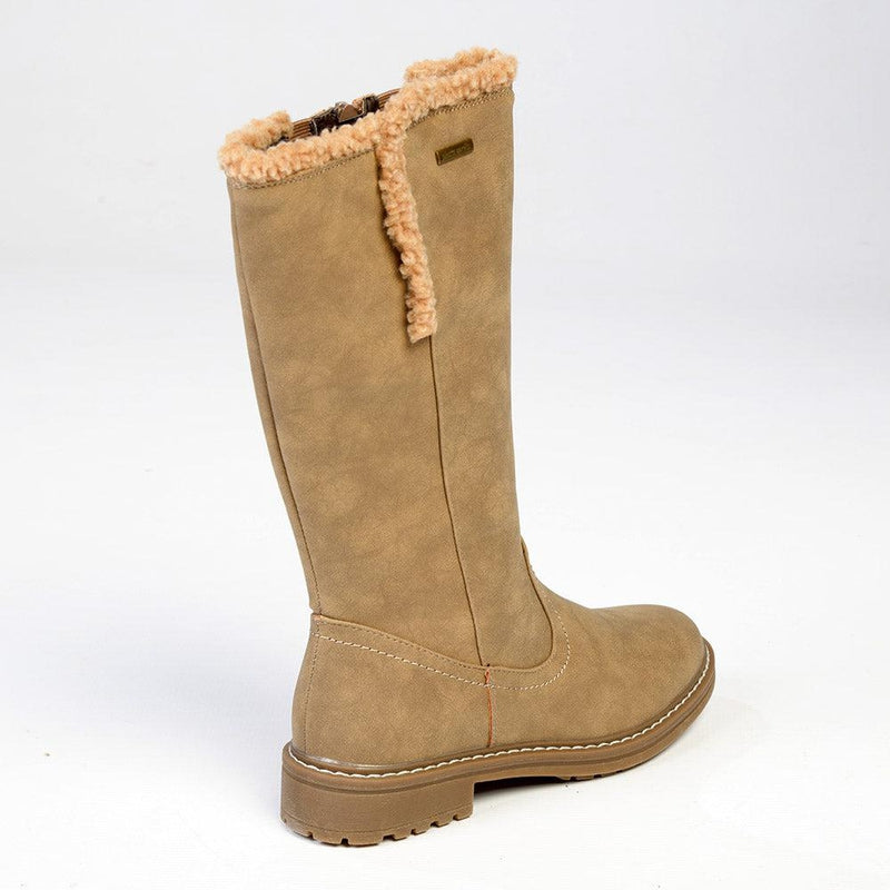 Pierre Cardin Jessie Fur Lined Boot - Beige | Shoe Box Online Store