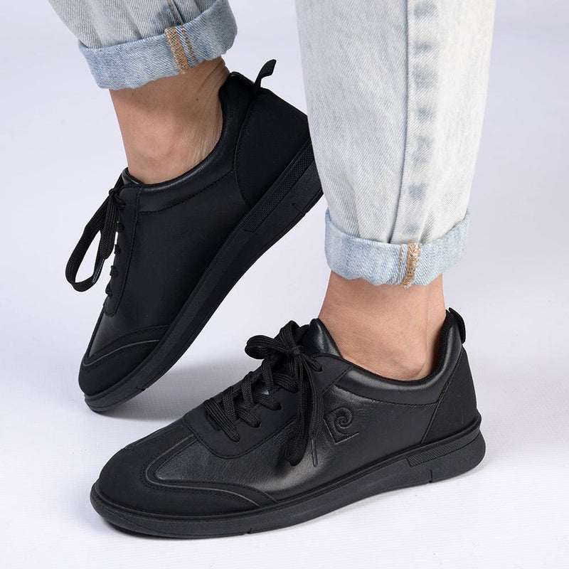 Pierre Ladies Fashion Sneaker- Black – Shoe Box™ Online Store